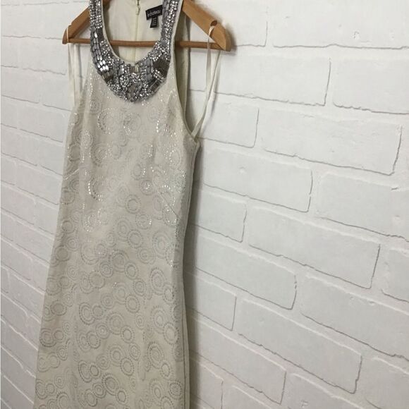 DRESS Silver Off White Le Chateau XS Jewels Embellishments silver bling bling - Picture 5 of 14